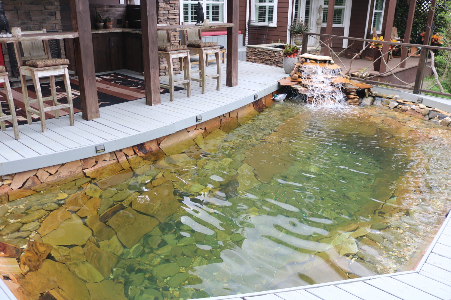 Koi ponds can add to an outdoor space.